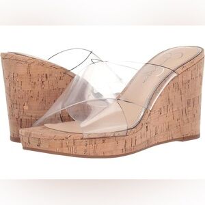 New Jessica Simpson Women's SEENA Sandal, Transparent 7M/37.5